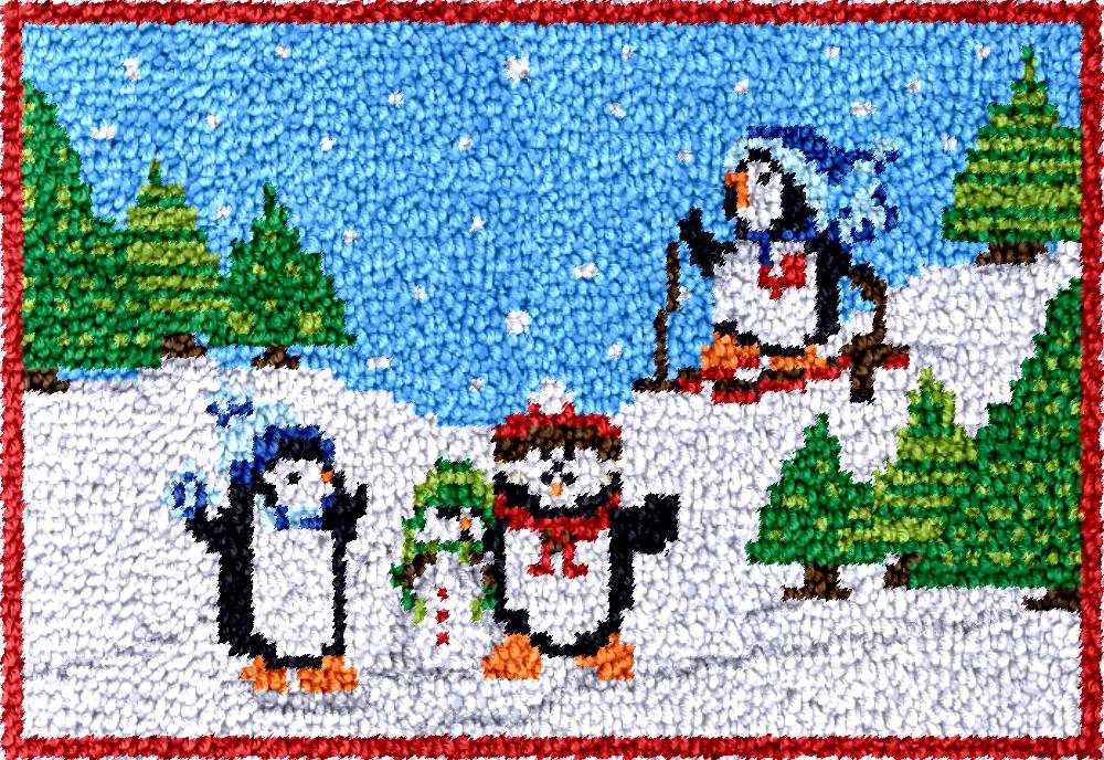 Diy Electronics Art - Pingouins loquet crochet tapis Kits avec
