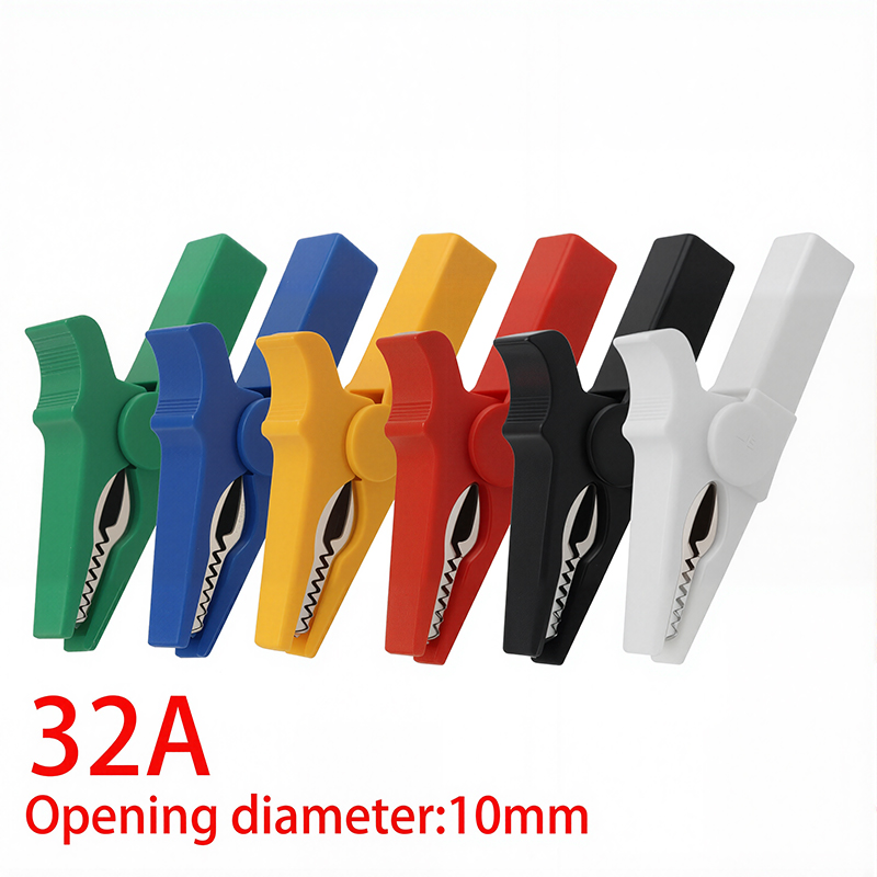 Crocodile Clip Set - 6 pièces pinces Crocodile 55mm Test