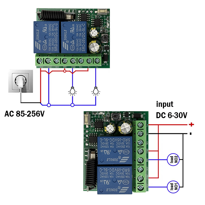 DC 12V 24V AC 220V RF433 2CH M - Rf 433Mhz Module avis et prix