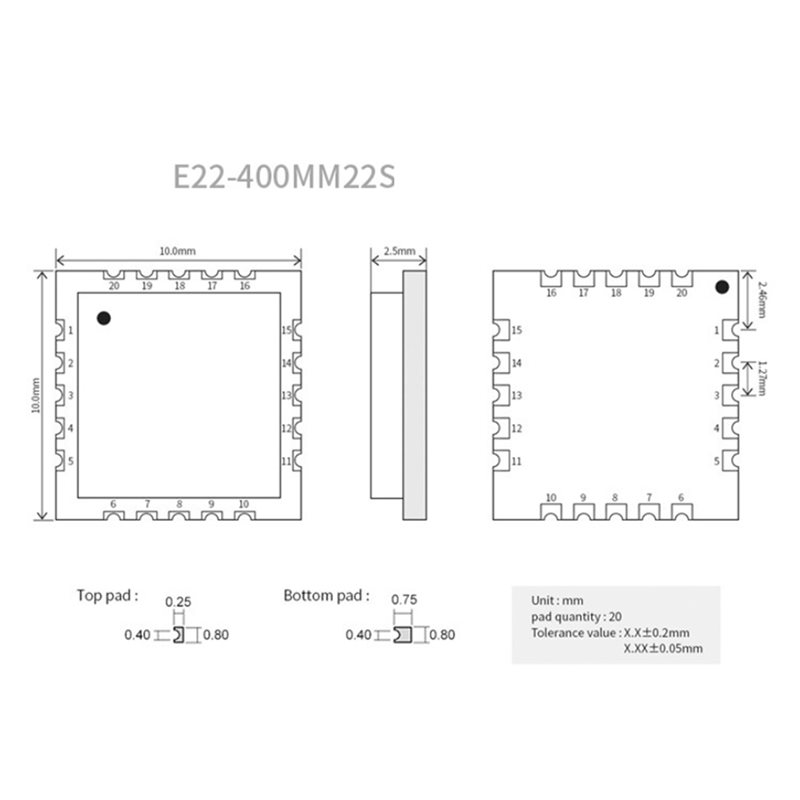 2X EBYTE SX1268 433Mhz Lora Mo - Rf 433Mhz Module avis et prix